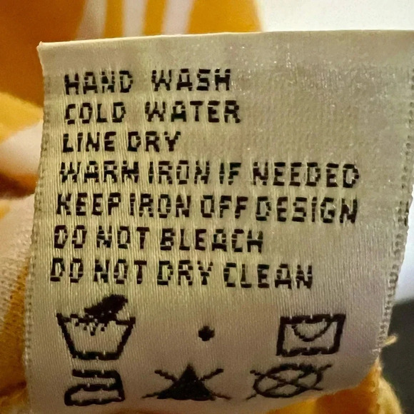 Coogi Australia Yellow White Striped Drop Waist Polo Dress Size Large - Picture 12 of 12